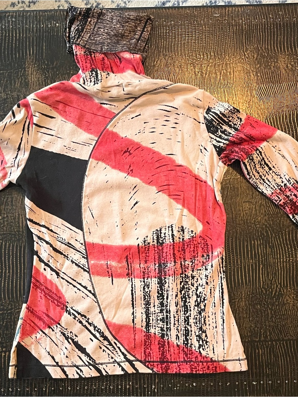 Custo Barcelona Sz 1 Bold Graphic Vintage Long-sleeve Lightweight Turtleneck|EUC - Picture 5 of 7